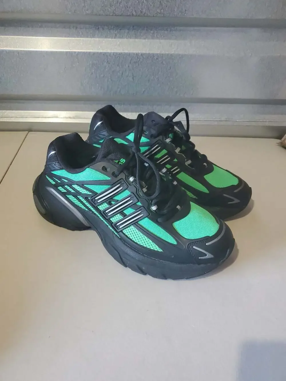 Adidas Adistar XLG 2.0 Sneakers in Core Black and Lucid Green